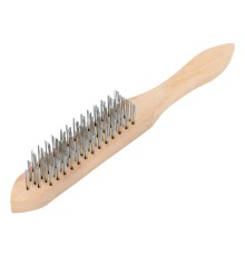 Щетка 5-рядная металлическая с деревянной ручкой