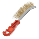 Щетка металлическая латунированная, пластиковая ручка