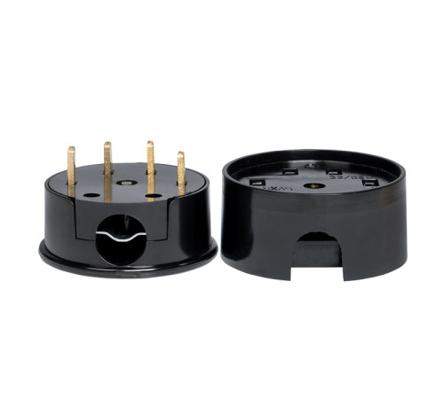 EKF AS-380-O-04 Разъем РШ-ВШ 32А 380В 3P+PE (ОУ) карболитовый черный EKF PROxima