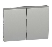 G.Life Лиц. панель д/дв. выкл., aluminium Legrand 771312