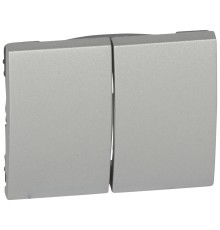 G.Life Лиц. панель д/дв. выкл., aluminium Legrand 771312
