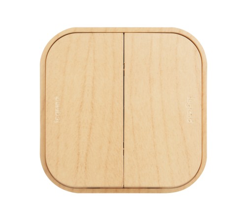 Legrand 782262 Выключатель 10A двухклавишный Quteo (Дерево) Legrand 782262 Выключатель 10A двухклавишный Quteo (Дерево)