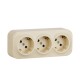 Quteo розеточный блок с предварительным подключением 3 x 2К+З с защитными шторками - 16 A - 250 В IP 20 - Слоновая кость 782268 Legrand