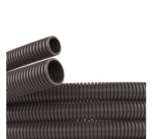 Dkc PA601216F0 Труба гофр. DN 12мм, ПВ-0, D вн 12,2 мм,  D нар  15,8 мм, полиамид 6, цвет тёмно-серый, без протяжки