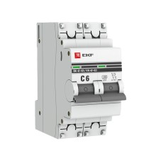 EKF mcb4763-2-06C-pro Автоматический выключатель 2P 6А (C) 4,5kA ВА 47-63 EKF PROxima