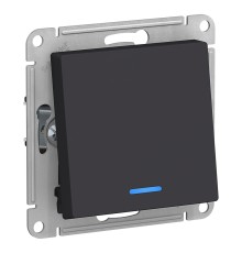 Systeme electric ATN001063 ATLASDESIGN 1-кл ПЕРЕКЛЮЧАТЕЛЬ с подсветкой, сх.6а, 10АХ, механизам, КАРБОН