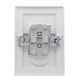 EKF ERR10-102-100 Минск Розетка 2-местная СП без заземления 10А белая с защ. штор. EKF Basic