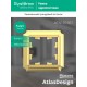 ATLASDESIGN ANTIQUE 1-постовая рамка, ЗОЛОТО