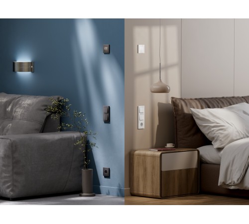 ATLASDESIGN SMART 1-кл. ВЫКЛЮЧАТЕЛЬ с подсв., Zigbee, сх.1, L+N, 10А, мех., БЕЛЫЙ