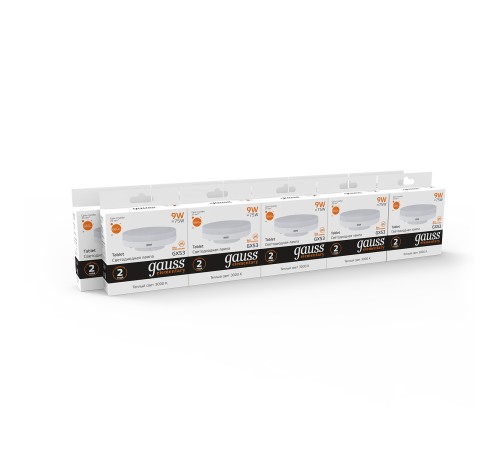 GAUSS 83819 Светодиодная лампа LED Elementary GX53 9W 660lm 2700K 1/10/100 0 GAUSS 83819 Светодиодная лампа LED Elementary GX53 9W 660lm 2700K 1/10/100 0