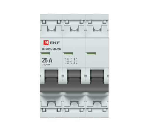 Выключатель нагрузки 3P 25А ВН-63N EKF PROxima