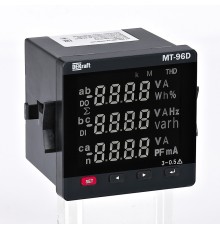Мультиметр цифровой 72х72мм трехфазный, вход 600В 5А, RS485, LED-дисплей МТ-72D