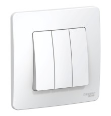 Systeme electric BLNVS100501 BLANCA С/У 3-клавишный ВЫКЛЮЧАТЕЛЬ ( c х .1+1+1), 10А, 250B, БЕЛЫЙ