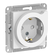 Systeme electric ATN000147 ATLASDESIGN РОЗЕТКА с заземлением со шторками с выталк., 16А, механизм, БЕЛЫЙ