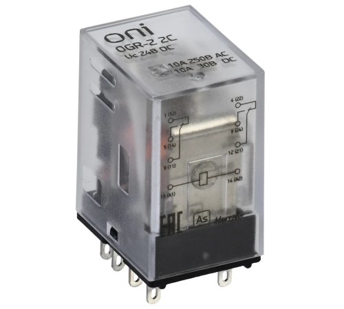 Реле общего назначения OGR-2 2C 24В DC ONI OGR-2-2C-DC24V