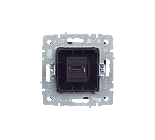 BRITE Розетка HDMI РHDMI-0-БрМ маренго