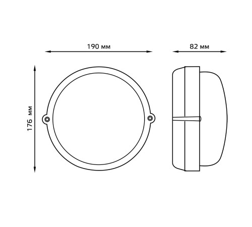 Светильник НБП под лампу E27 1х60 Вт 220-230В IP54 176х82 мм Белый Gauss Gauss 926602106