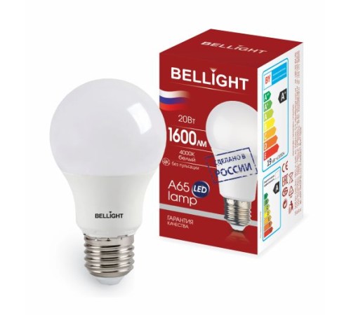 Лампа светодиодная LED A65 220V/20W/E27 1600Lm 4000К