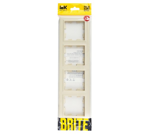BRITE Рамка 4 поста РУ-4-БрКр бежевый