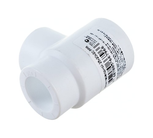 Тройник полипропиленовый PPR переходной 25х20х20мм белый