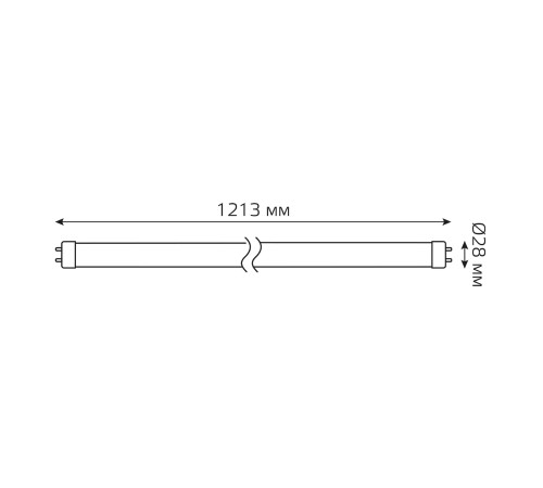 Лампа светодиодная LED 20 Вт 1600х80-240В G13 трубка Т8 холодная стеклянная Elementary Лампа светодиодная LED 20 Вт 1600х80-240В G13 трубка Т8 холодная стеклянная Elementary