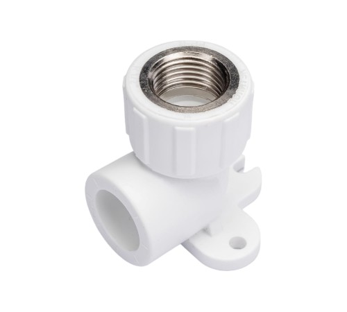 Водорозетка комбинированная 20х1/2'ВР полипропиленовая PPR белая с креплением