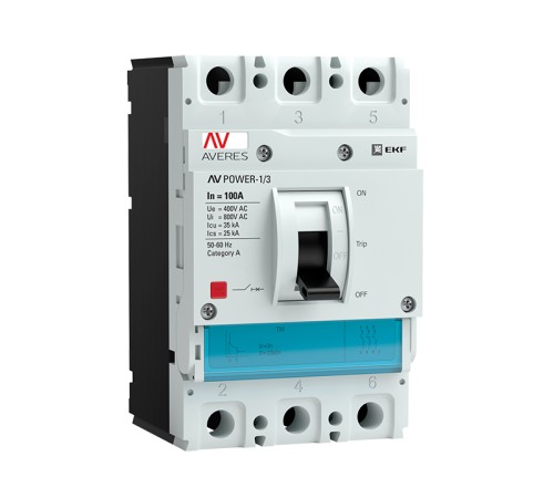 EKF mccb-13-100-TR-av Автоматический выключатель AV POWER-1/3 100А 35kA TR EKF mccb-13-100-TR-av Автоматический выключатель AV POWER-1/3 100А 35kA TR