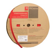 Трубка термоусаживаемая ТУТ нг 10/5 красная рулон PROxima