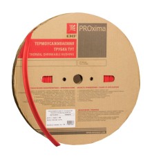 Трубка термоусаживаемая ТУТ нг 10/5 красная рулон PROxima