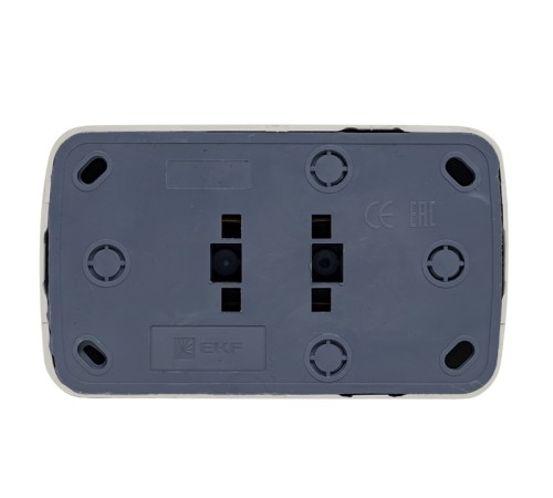 EKF EGR16-128-10 Минск Розетка 2-местная ОП 16А с заземлением белая EKF Basic