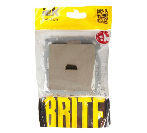 BRITE Розетка HDMI РHDMI-0-БрШ шампань
