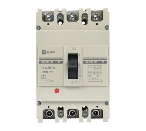 EKF mccb99-250-250m Выключатель автоматический ВА-99М 250/250А 3P 35кА EKF PROxima EKF mccb99-250-250m Выключатель автоматический ВА-99М 250/250А 3P 35кА EKF PROxima