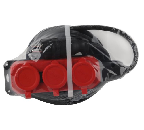 Удлинитель силовой UK-3e-3x1,5-5m-IP44(KG) с заземлением 3 розетки каучук 5м КГ 3х1,5мм2 IP44