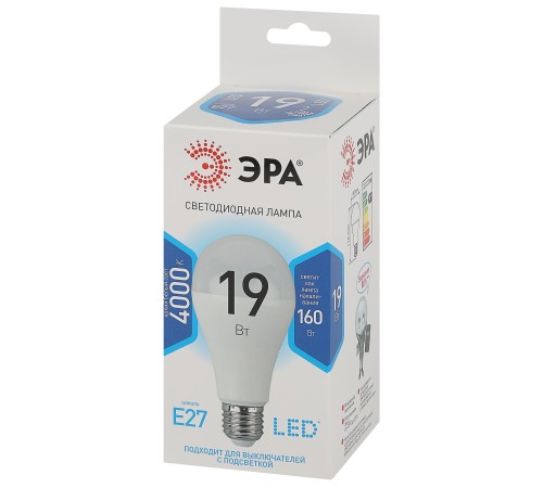 ЭРА Б0031703 Светодиодная лампа груша LED A65-19W-840-E27 ЭРА Б0031703 Светодиодная лампа груша LED A65-19W-840-E27