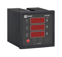 Амперметр цифровой AD-963 на панель 96х96 трехфазный EKF ad-963