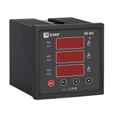 Амперметр цифровой AD-963 на панель 96х96 трехфазный EKF ad-963