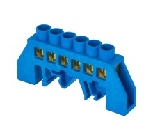 EKF sn0-63-06-dn Шина "0" N (6х9мм) 6 отверстий латунь синий нейлоновый корпус комбинированный EKF PROxima