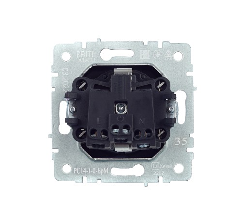 IEK BR-R14-16-K35 BRITE Роз. с з/к/ш 16А РС14-1-0-БрМ мар. IEK BR-R14-16-K35 BRITE Роз. с з/к/ш 16А РС14-1-0-БрМ мар.