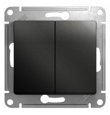 Systeme electric GSL000751 GLOSSA 2-клавишный ВЫКЛЮЧАТЕЛЬ, сх.5, 10АХ, механизм, АНТРАЦИТ