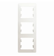 Systeme electric GSL000607 GLOSSA 3-постовая РАМКА, вертикальная, ПЕРЛАМУТР