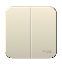 Systeme electric BLNVA065002 BLANCA О/У 2-клавишный ВЫКЛЮЧАТЕЛЬ ( c х .5), 6А, 250В, МОЛОЧНЫЙ