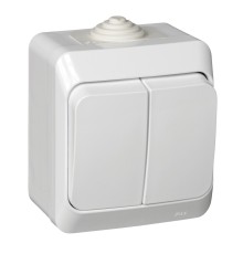Systeme electric BA10-042B ЭТЮД IP44 О/У 2-клавишный ВЫКЛЮЧАТЕЛЬ 10 АХ, БЕЛЫЙ, Россия