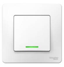 Systeme electric BLNVS006111 BLANCA С/У 1-клавишный ВЫКЛЮЧАТЕЛЬ ( c х .1) с подсветкой, 6А, 250B, БЕЛЫЙ
