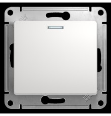Systeme electric GSL000113 GLOSSA 1-клавишный ВЫКЛЮЧАТЕЛЬ с подсветкой, сх.1а, 10АХ, механизм, БЕЛЫЙ