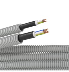 Труба гофрированная ПВХ д.16мм с кабелем РЭК ГОСТ+ ВВГнгLS 3х1.5(50м) DKC 9L91650