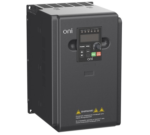 Преобразователь частоты A150 380В 3ф 5.5кВт 13А встроенный торм. модуль ONI A150-33-55NT Преобразователь частоты A150 380В 3ф 5.5кВт 13А встроенный торм. модуль ONI A150-33-55NT