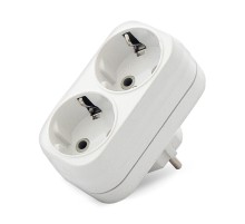 Тройник на 2 гнезда с заземлением 16А