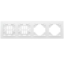 EKF ERM-G-304-10 Минск Рамка 4-местная горизонтальная белая EKF  Basic