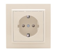 EKF ERR16-028-200 Розетка 1-мест. СП с/з 16А бежевый с защ. штор. Минск EKF