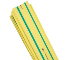 Трубка термоусаживаемая ТУТ нг 25/12,5 желто-зеленая в отрезках по 1м PROxima